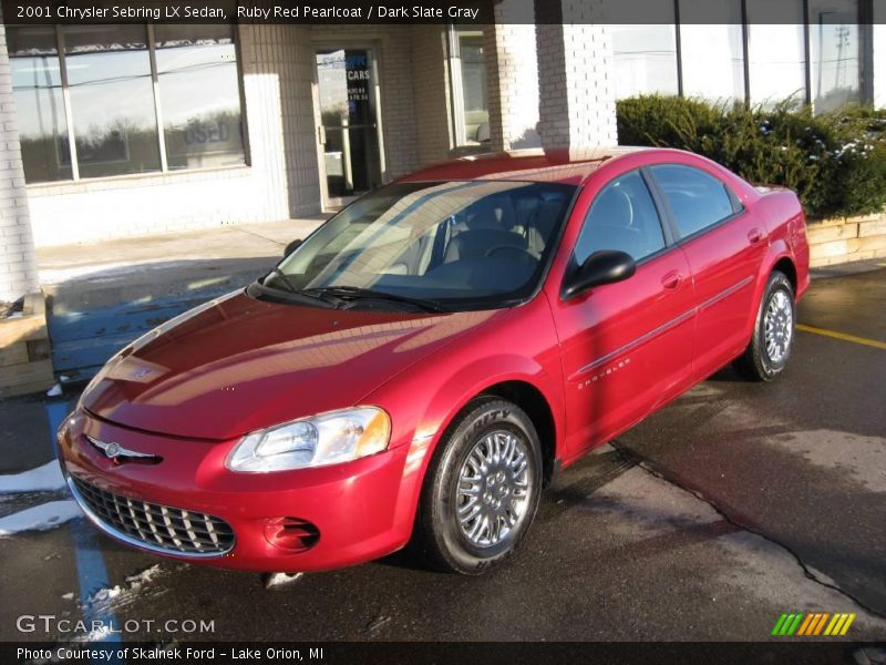 Ruby Red Pearlcoat / Dark Slate Gray 2001 Chrysler Sebring LX Sedan