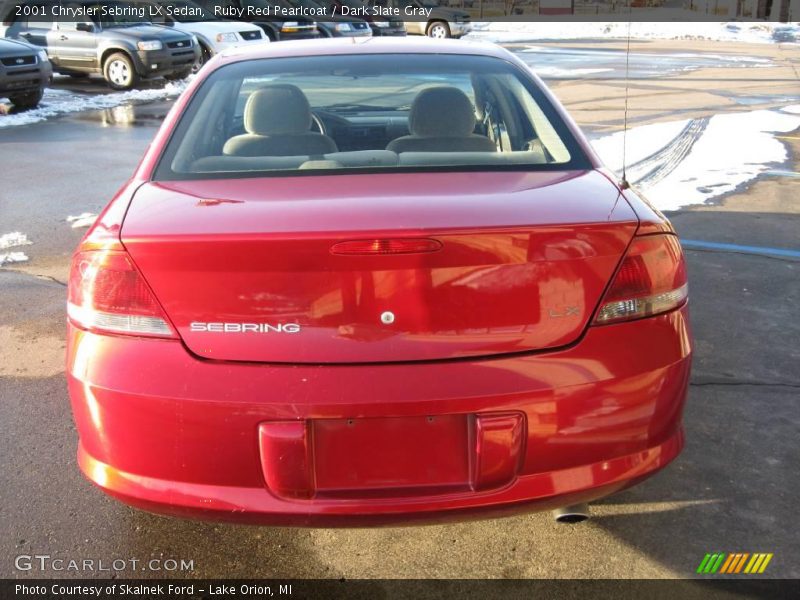 Ruby Red Pearlcoat / Dark Slate Gray 2001 Chrysler Sebring LX Sedan