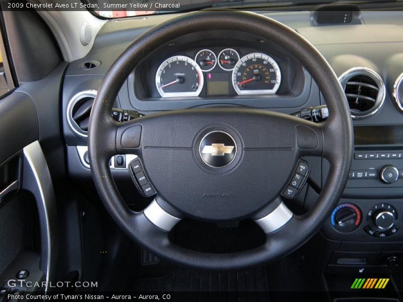 Summer Yellow / Charcoal 2009 Chevrolet Aveo LT Sedan