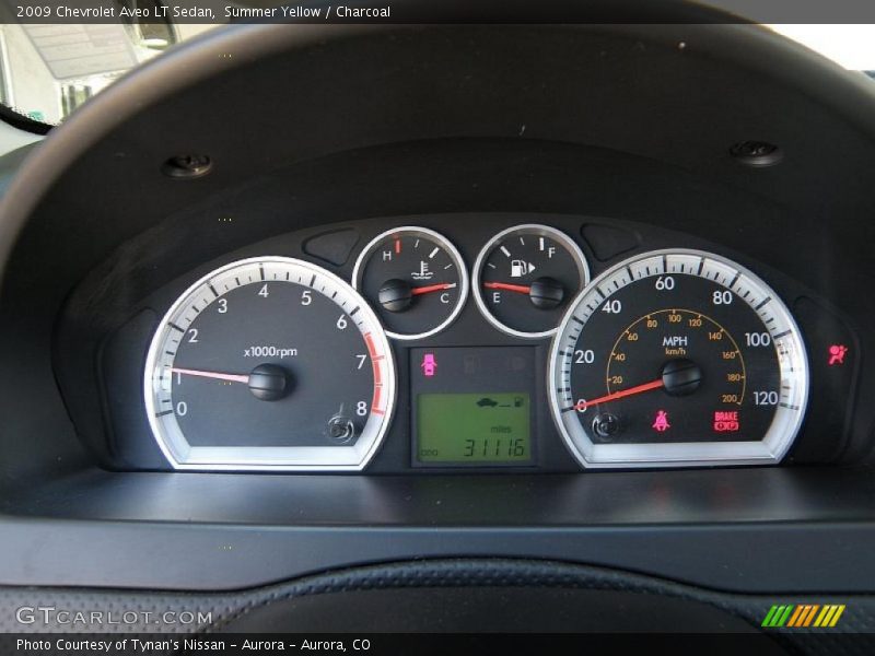 Summer Yellow / Charcoal 2009 Chevrolet Aveo LT Sedan