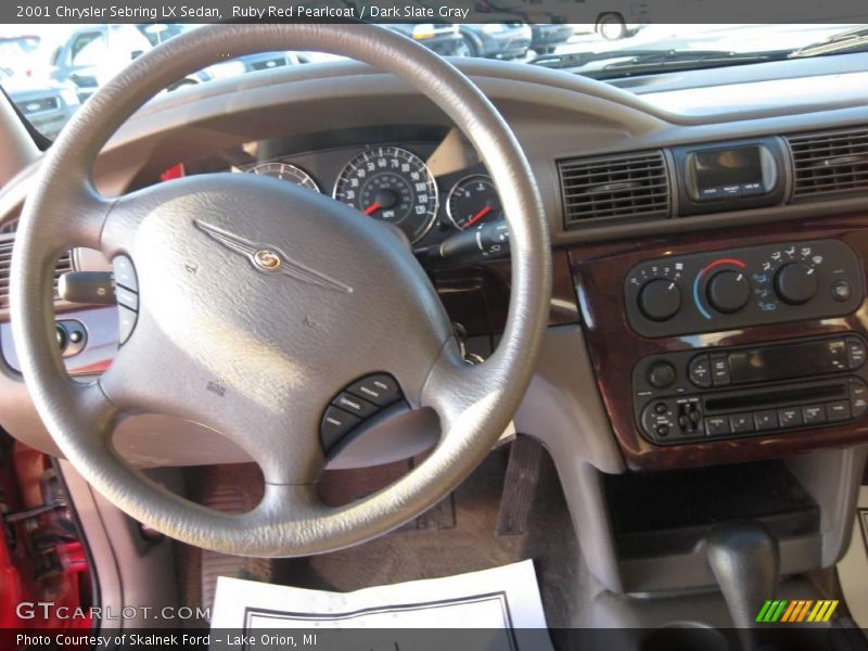 Ruby Red Pearlcoat / Dark Slate Gray 2001 Chrysler Sebring LX Sedan
