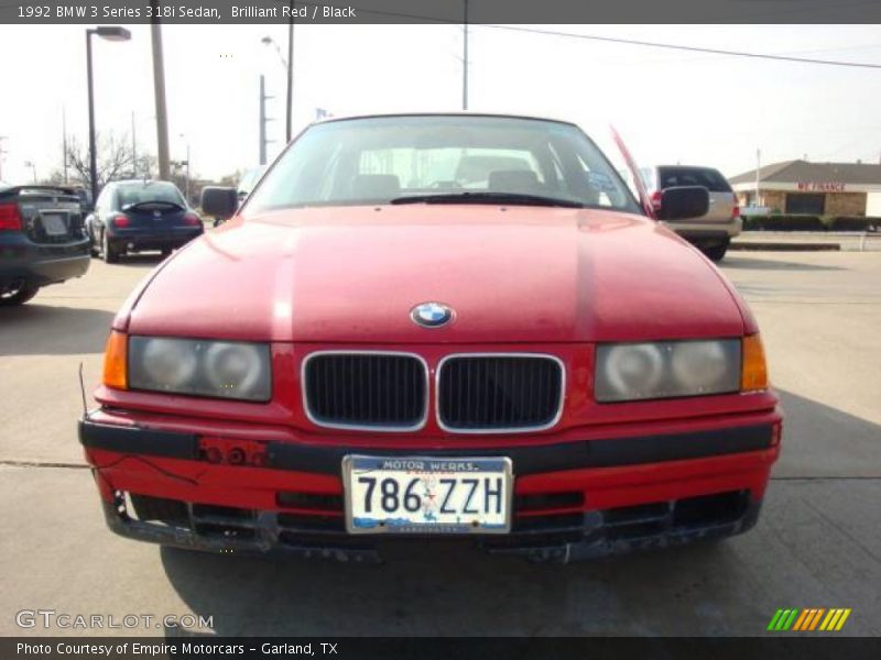 Brilliant Red / Black 1992 BMW 3 Series 318i Sedan