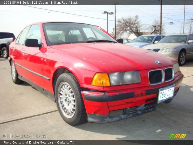Brilliant Red / Black 1992 BMW 3 Series 318i Sedan