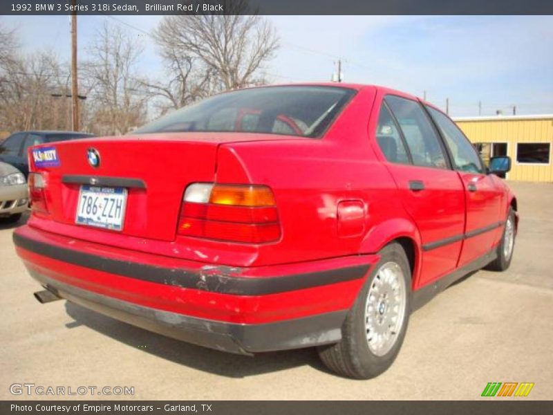 Brilliant Red / Black 1992 BMW 3 Series 318i Sedan