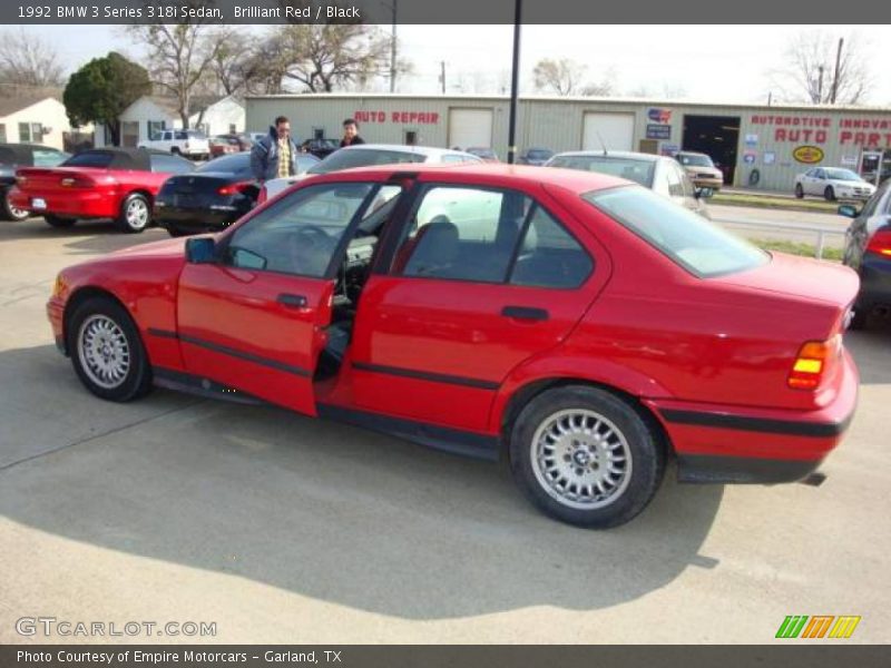 Brilliant Red / Black 1992 BMW 3 Series 318i Sedan