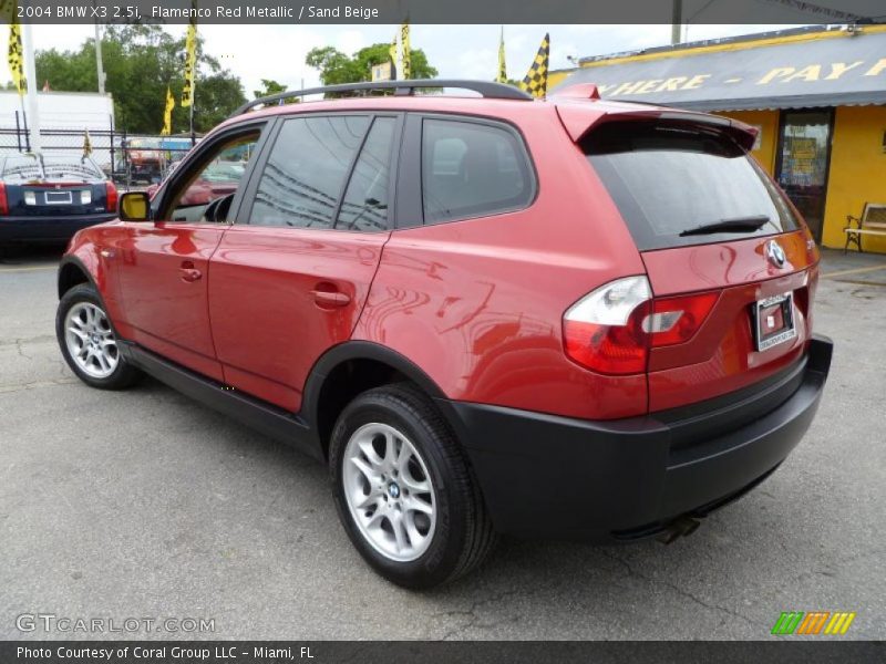Flamenco Red Metallic / Sand Beige 2004 BMW X3 2.5i