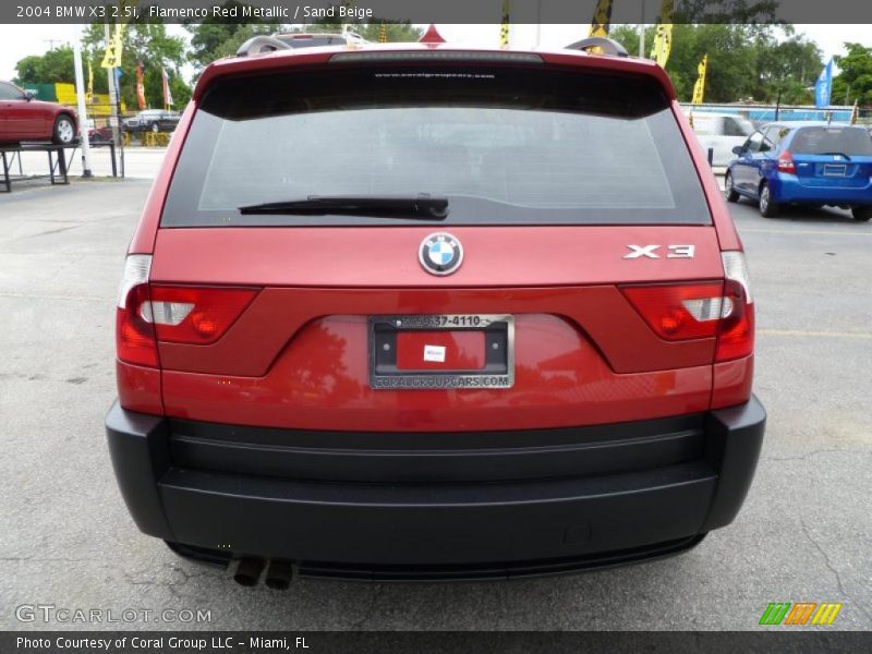 Flamenco Red Metallic / Sand Beige 2004 BMW X3 2.5i