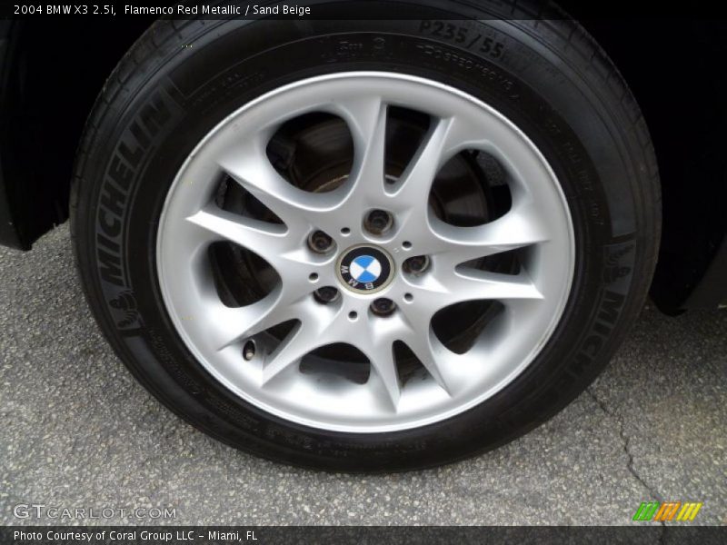 Flamenco Red Metallic / Sand Beige 2004 BMW X3 2.5i