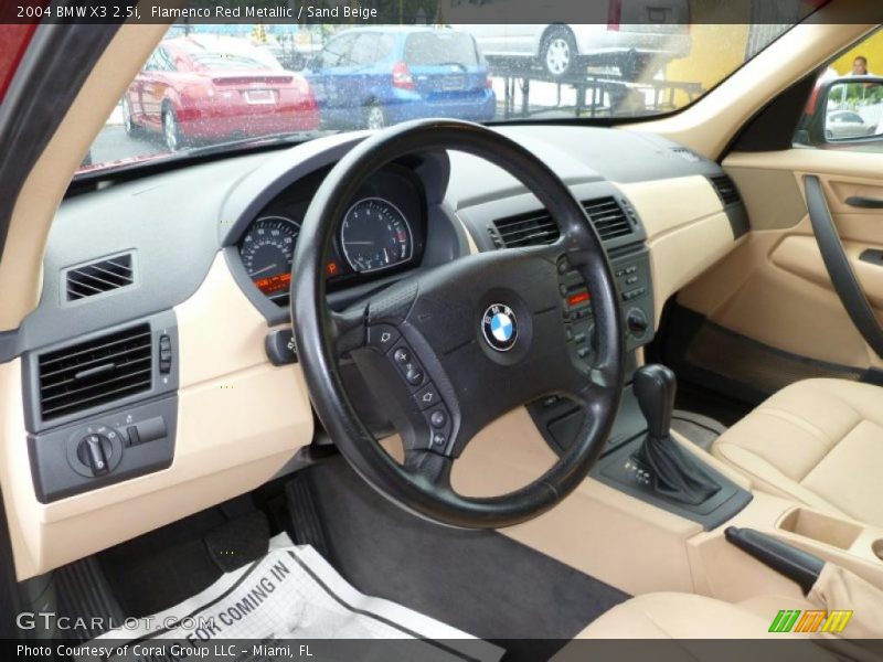 Flamenco Red Metallic / Sand Beige 2004 BMW X3 2.5i