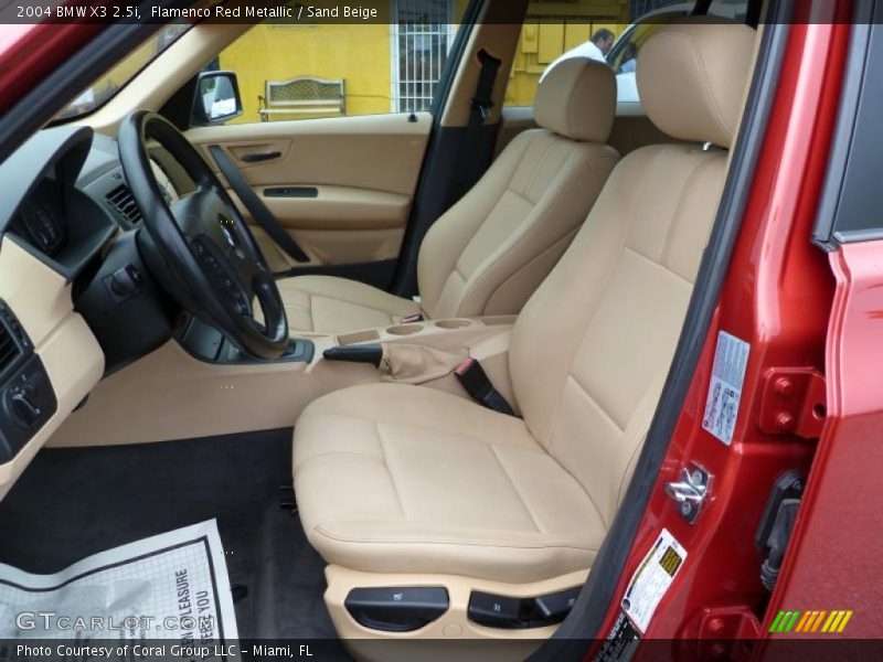 Flamenco Red Metallic / Sand Beige 2004 BMW X3 2.5i