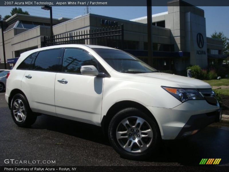 Aspen White Pearl / Parchment 2007 Acura MDX Technology