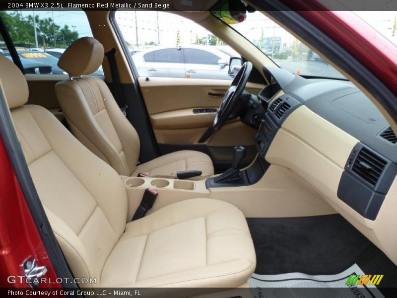 Flamenco Red Metallic / Sand Beige 2004 BMW X3 2.5i
