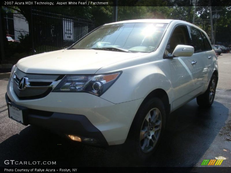 Aspen White Pearl / Parchment 2007 Acura MDX Technology