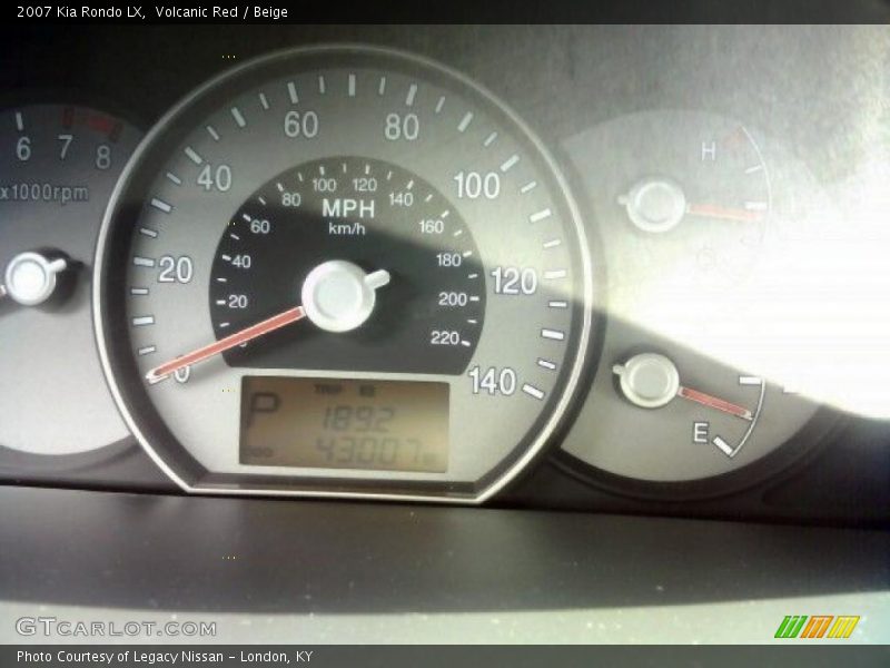 Volcanic Red / Beige 2007 Kia Rondo LX