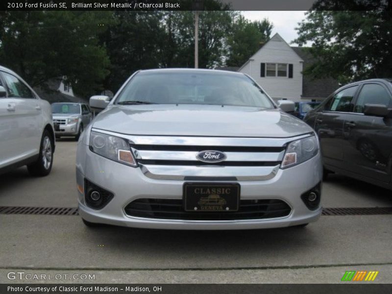Brilliant Silver Metallic / Charcoal Black 2010 Ford Fusion SE
