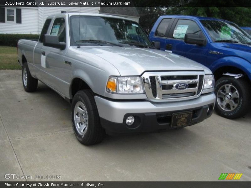 Silver Metallic / Medium Dark Flint 2010 Ford Ranger XLT SuperCab