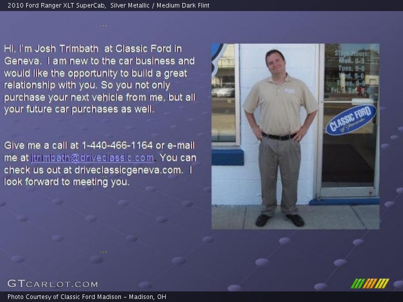 Silver Metallic / Medium Dark Flint 2010 Ford Ranger XLT SuperCab