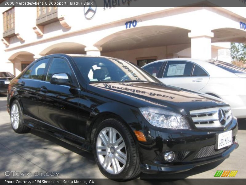 Black / Black 2008 Mercedes-Benz C 300 Sport