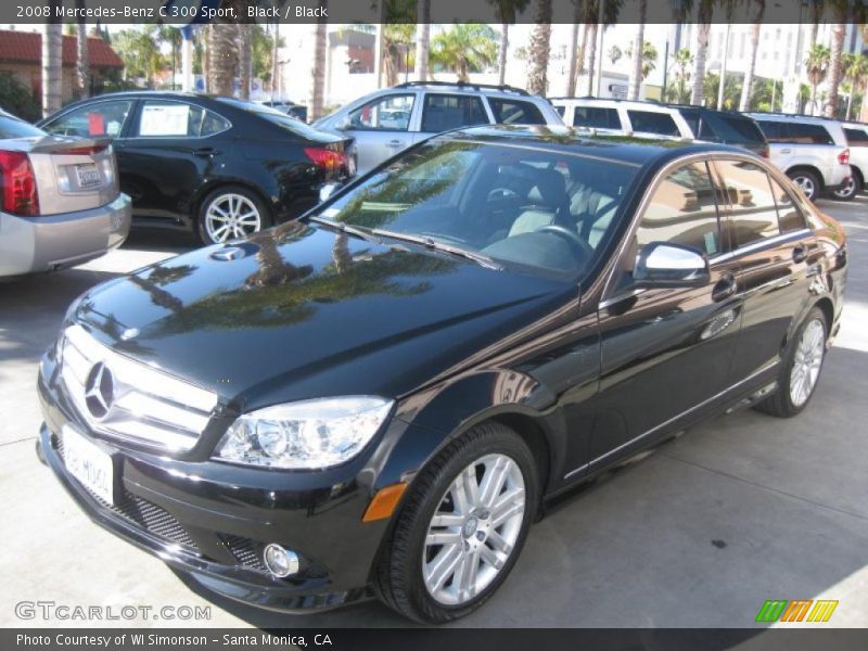 Black / Black 2008 Mercedes-Benz C 300 Sport