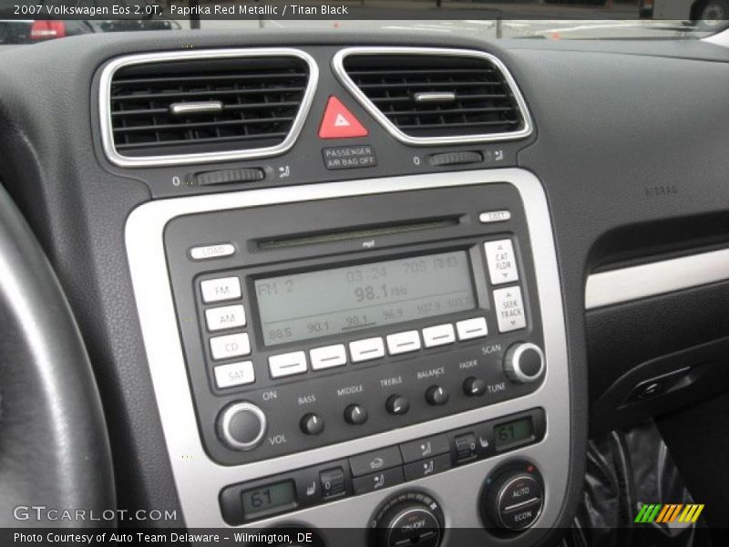 Paprika Red Metallic / Titan Black 2007 Volkswagen Eos 2.0T
