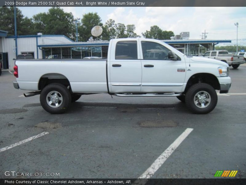 Bright White / Medium Slate Gray 2009 Dodge Ram 2500 SLT Quad Cab 4x4