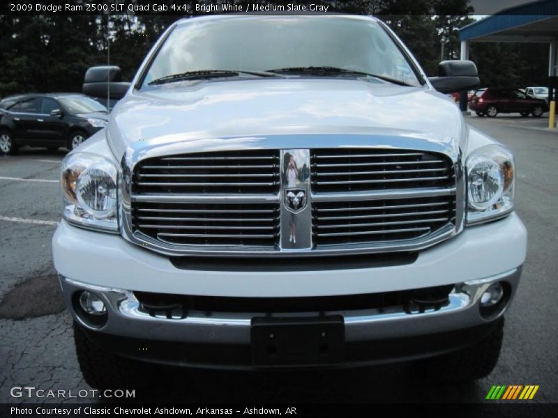 Bright White / Medium Slate Gray 2009 Dodge Ram 2500 SLT Quad Cab 4x4