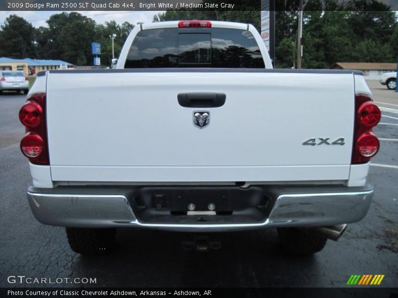 Bright White / Medium Slate Gray 2009 Dodge Ram 2500 SLT Quad Cab 4x4