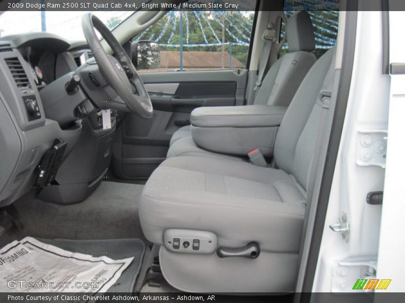 Bright White / Medium Slate Gray 2009 Dodge Ram 2500 SLT Quad Cab 4x4