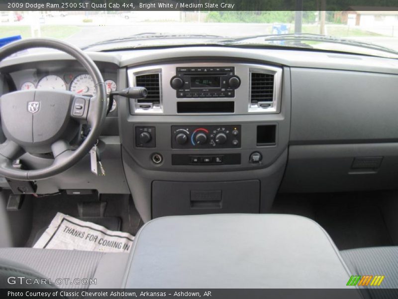 Bright White / Medium Slate Gray 2009 Dodge Ram 2500 SLT Quad Cab 4x4