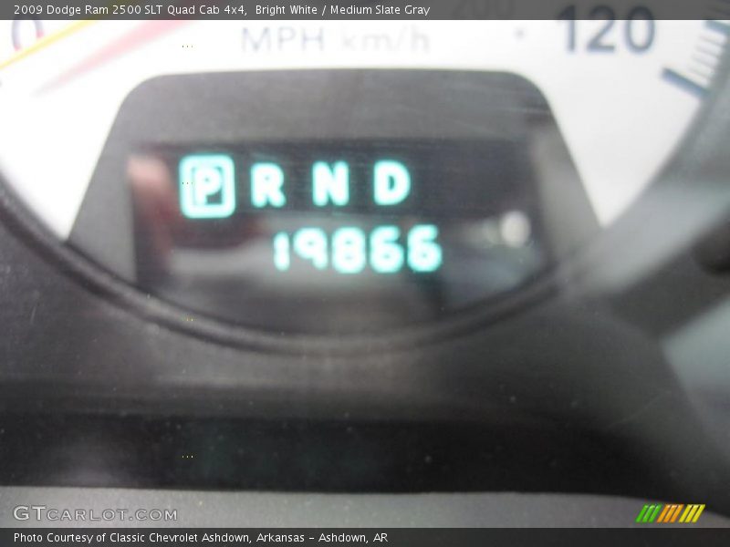 Bright White / Medium Slate Gray 2009 Dodge Ram 2500 SLT Quad Cab 4x4