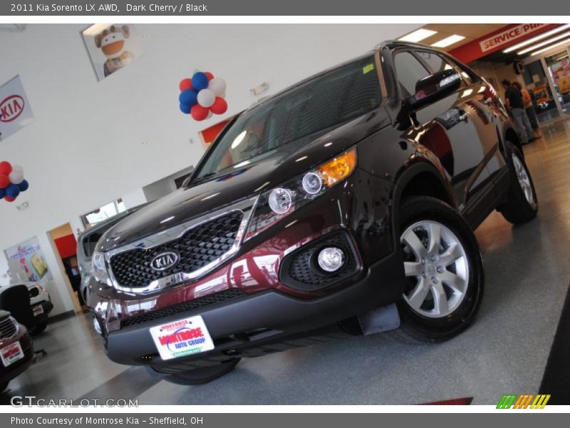 Dark Cherry / Black 2011 Kia Sorento LX AWD