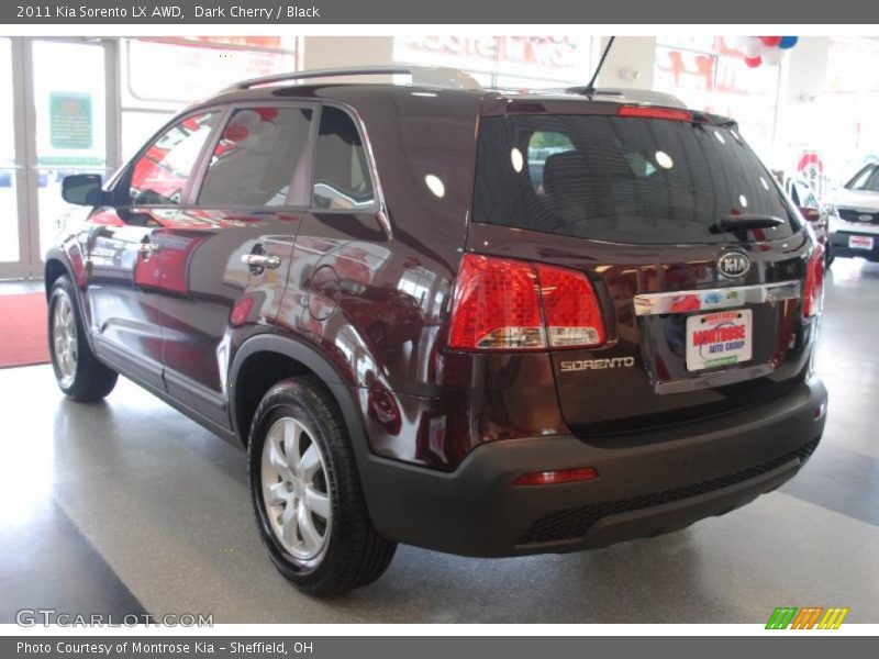 Dark Cherry / Black 2011 Kia Sorento LX AWD