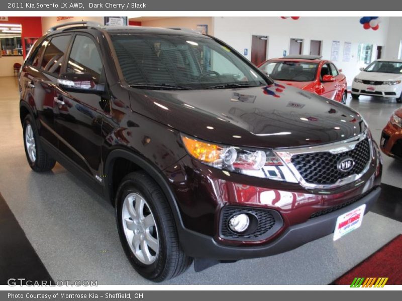 Dark Cherry / Black 2011 Kia Sorento LX AWD