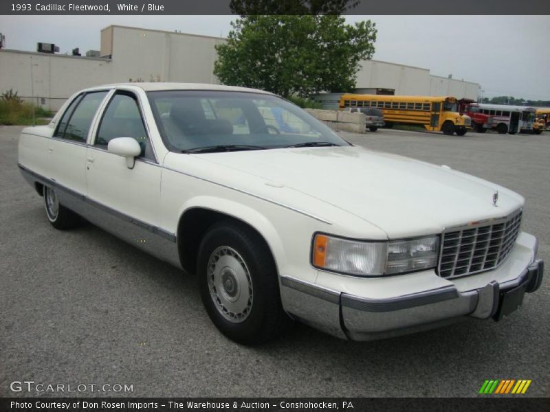 White / Blue 1993 Cadillac Fleetwood