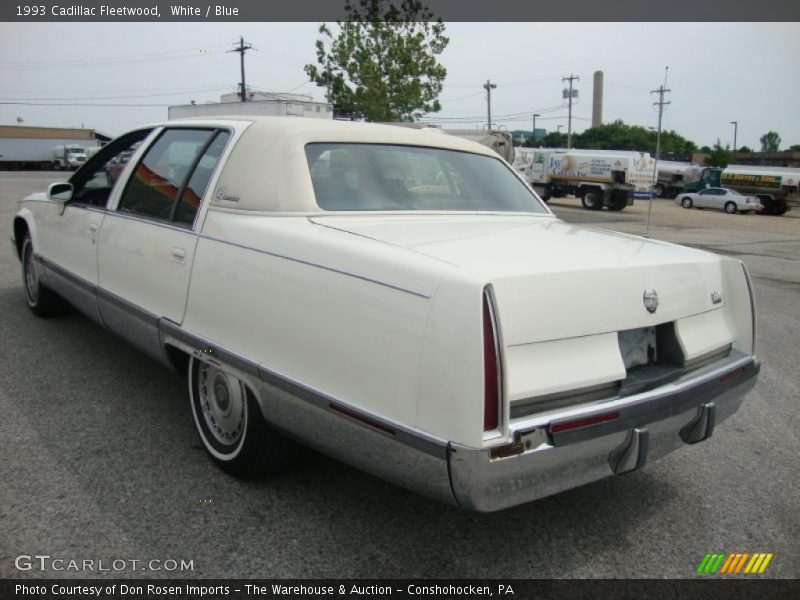 White / Blue 1993 Cadillac Fleetwood