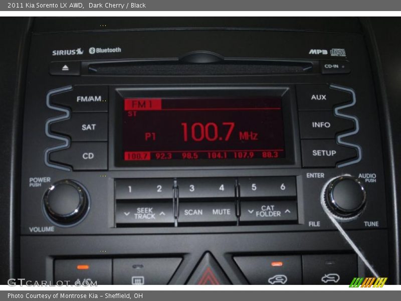 Dark Cherry / Black 2011 Kia Sorento LX AWD