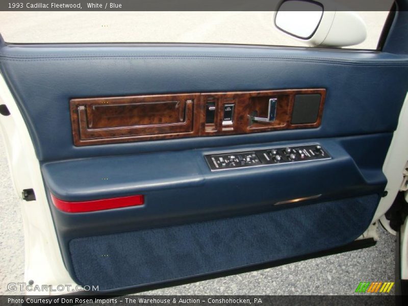 White / Blue 1993 Cadillac Fleetwood