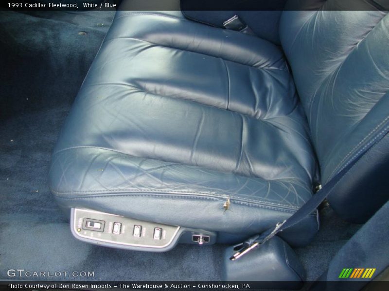 White / Blue 1993 Cadillac Fleetwood