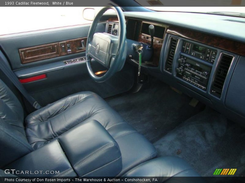 White / Blue 1993 Cadillac Fleetwood