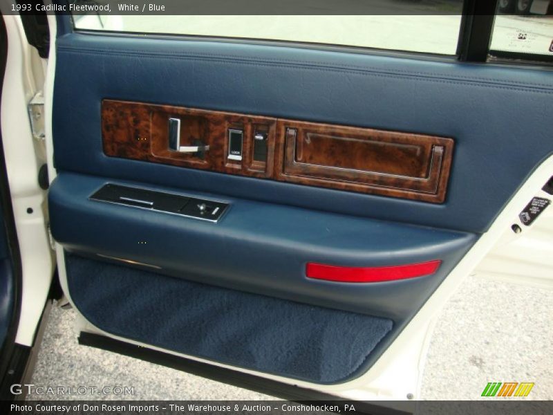 White / Blue 1993 Cadillac Fleetwood