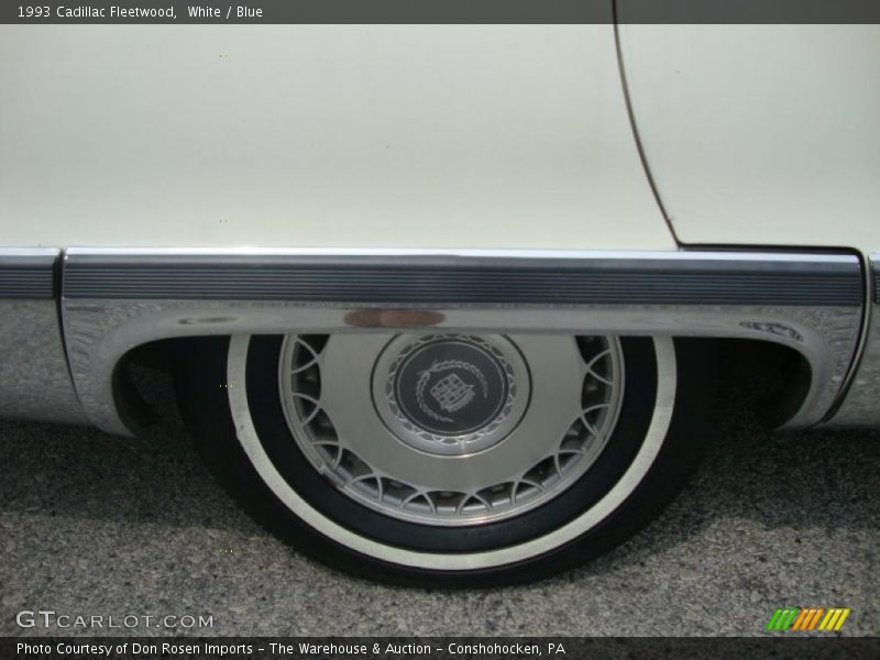 White / Blue 1993 Cadillac Fleetwood
