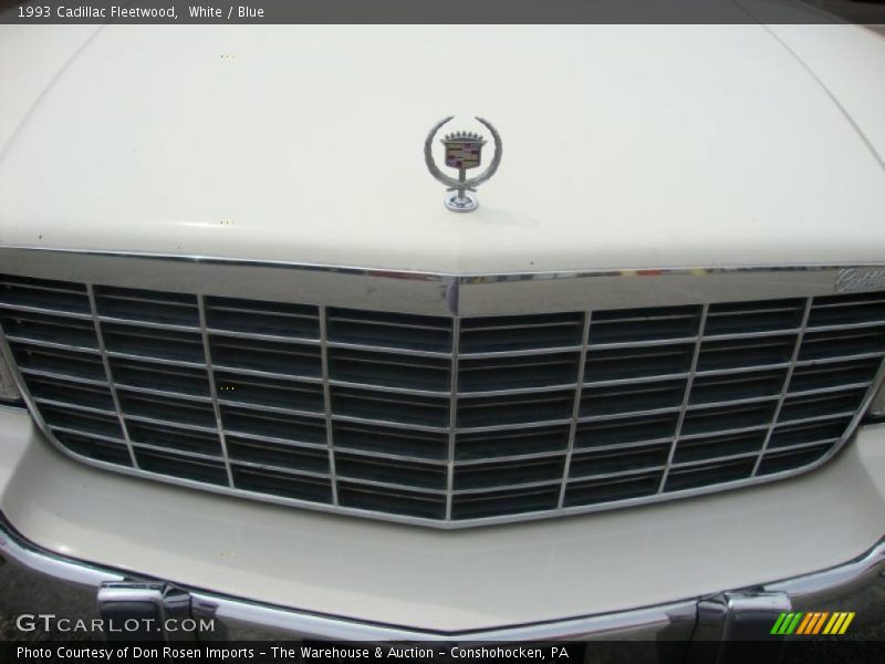 White / Blue 1993 Cadillac Fleetwood