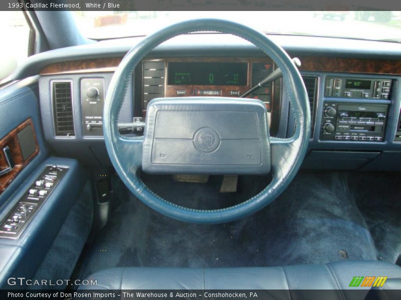 White / Blue 1993 Cadillac Fleetwood