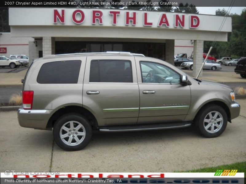 Light Khaki Beige Metallic / Dark Khaki/Light Graystone 2007 Chrysler Aspen Limited HEMI 4WD
