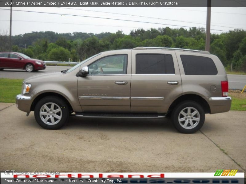 Light Khaki Beige Metallic / Dark Khaki/Light Graystone 2007 Chrysler Aspen Limited HEMI 4WD