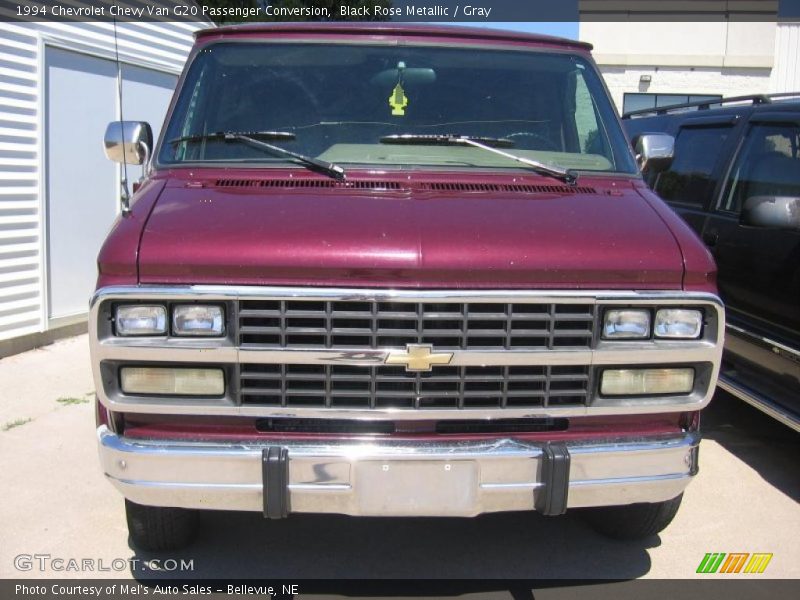 Black Rose Metallic / Gray 1994 Chevrolet Chevy Van G20 Passenger Conversion