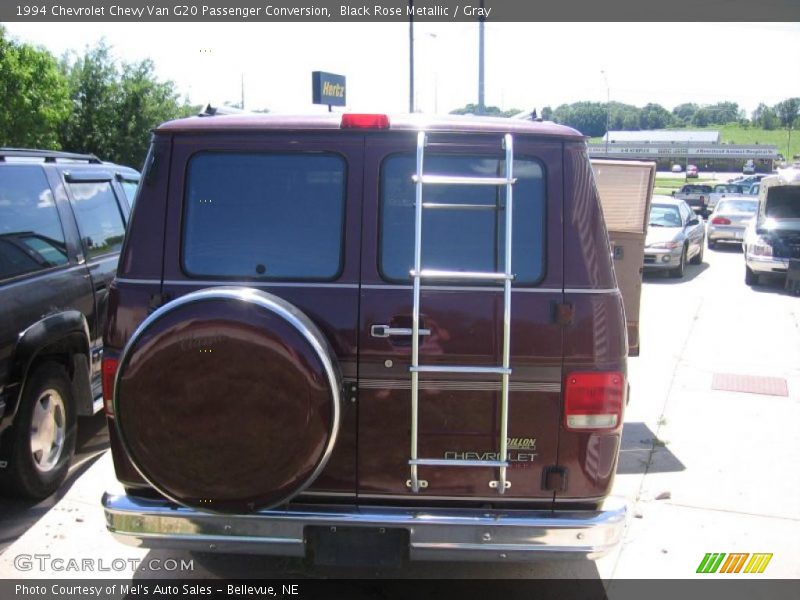 Black Rose Metallic / Gray 1994 Chevrolet Chevy Van G20 Passenger Conversion