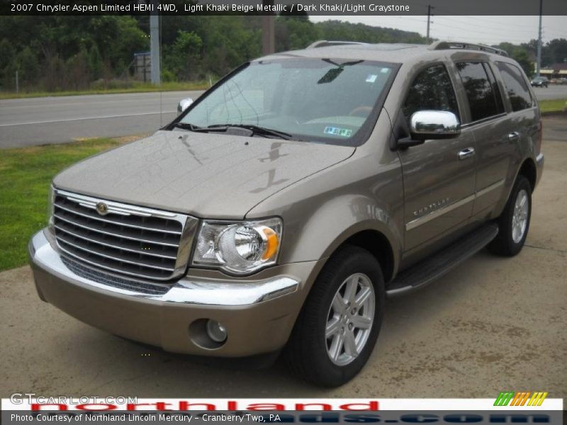 Light Khaki Beige Metallic / Dark Khaki/Light Graystone 2007 Chrysler Aspen Limited HEMI 4WD