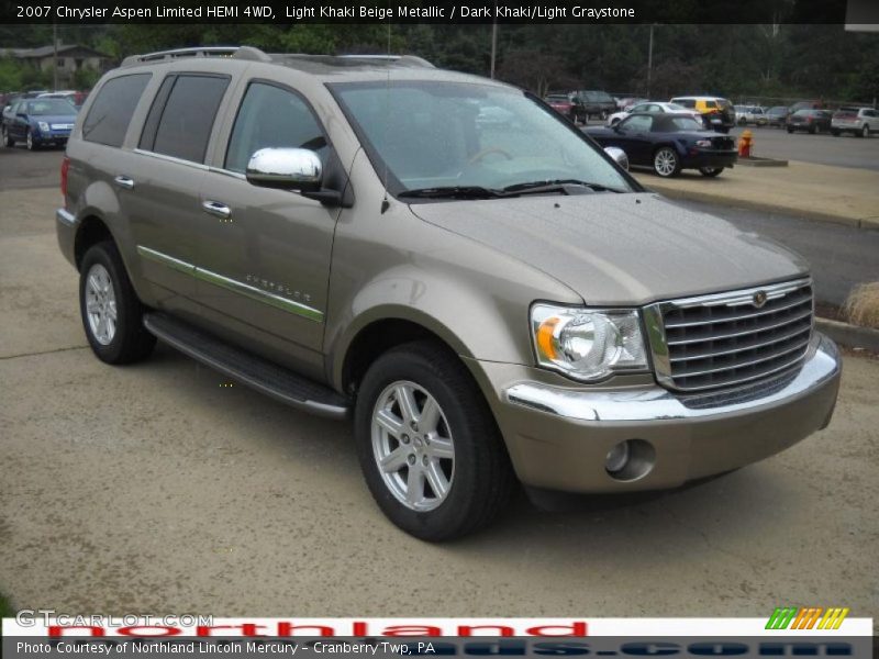 Light Khaki Beige Metallic / Dark Khaki/Light Graystone 2007 Chrysler Aspen Limited HEMI 4WD