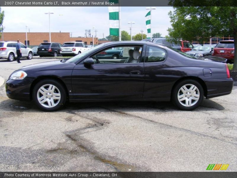 Black Amethyst / Neutral Beige 2007 Chevrolet Monte Carlo LT